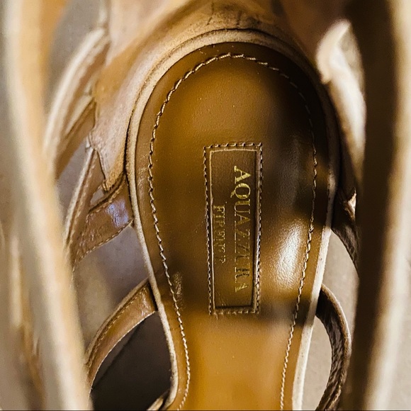 ‼️SOLD‼️Brand New! Aquazzura Nude Suede Heels - Picture 12 of 16